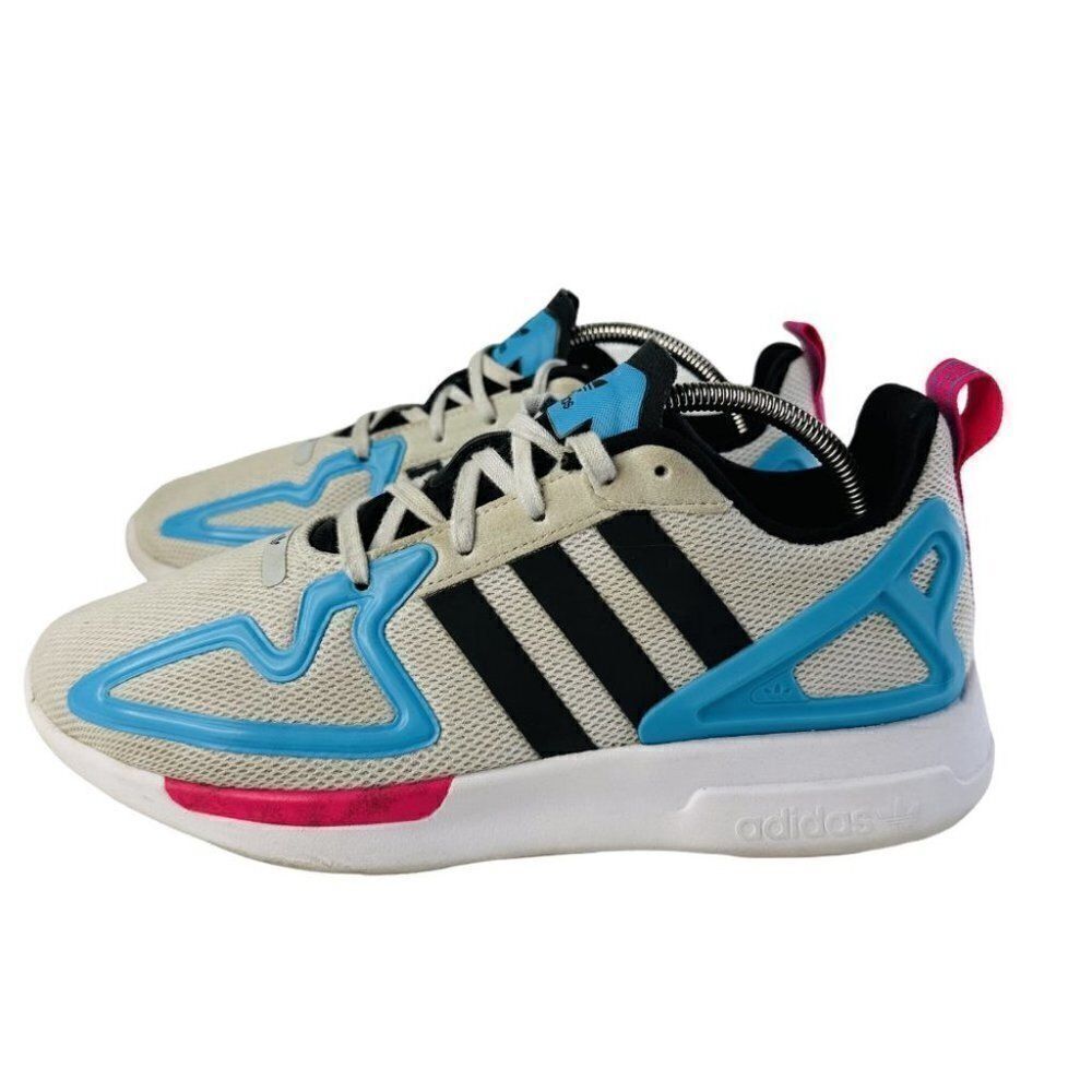 Adidas Unisex Kids Gray ZX 2K Flux J FW1908 Lace Up Athletic Shoes Size US 6.5